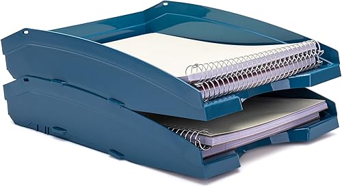 Miniatura 4 de Mintra Office Bandeja de plástico para letras verde azulado