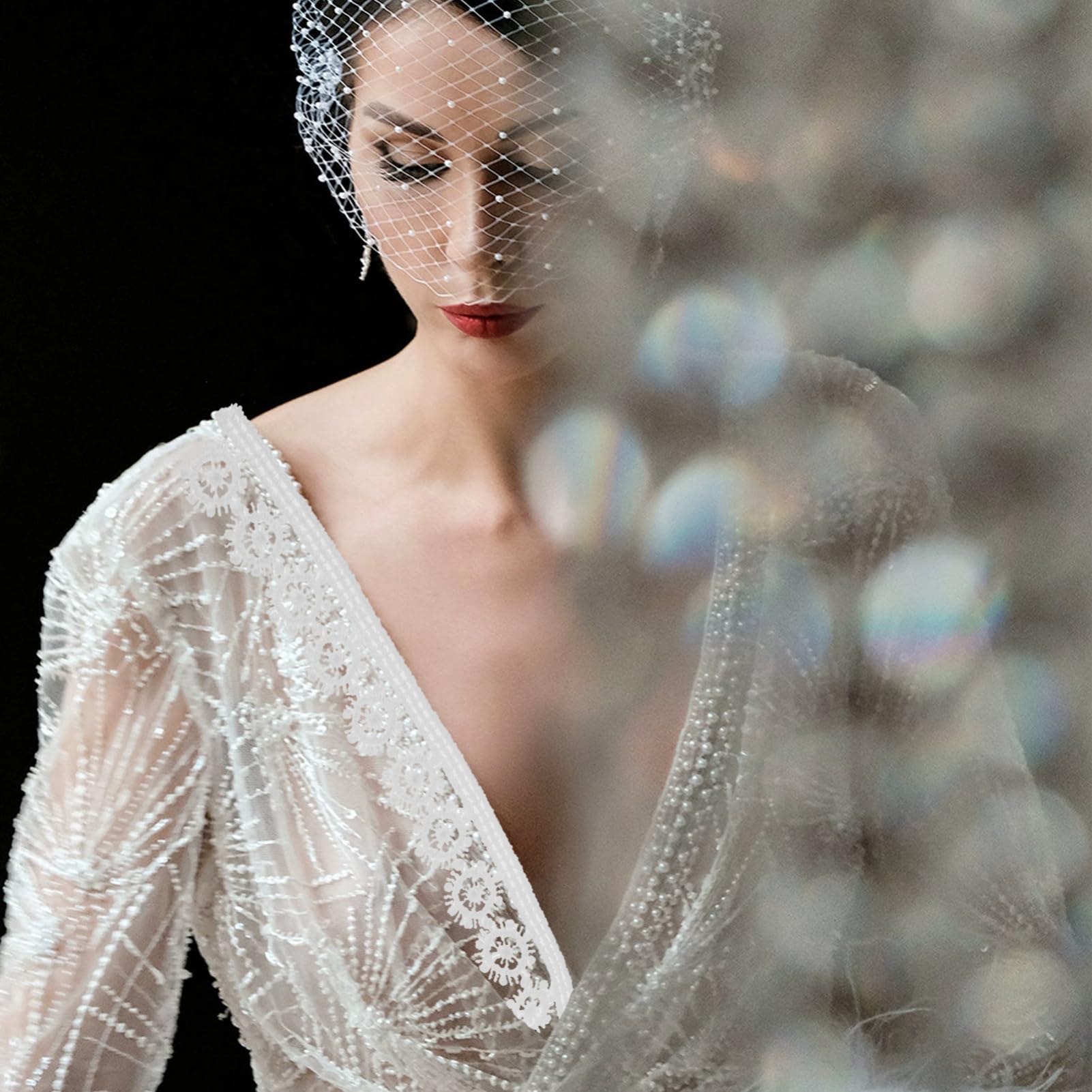 Uonlytech 5 Rollen Lace Trim Weißes Spitzenband für Hochzeit Kostüme und Diy Projekte für Dekorationen und Anlässe