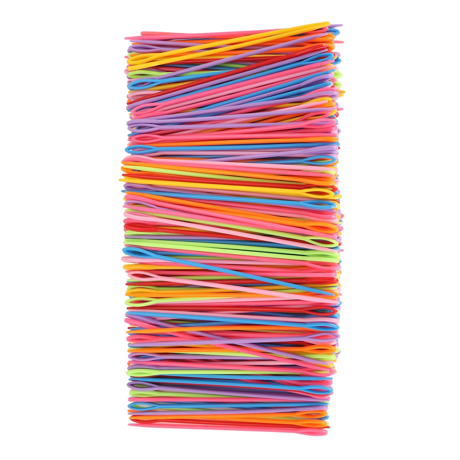 1000 agujas de coser de plástico, juego de agujas de cordones de seguridad, 5,9 pulgadas de largo, ojo grande, coloridas y duraderas, agujas de aprendizaje para manualidades,