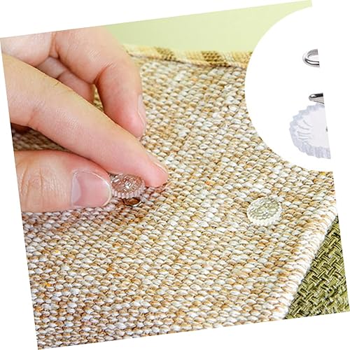 Miniatura 6 de HOMSFOU 4 cajas con cierre de hebilla de clip uñas trenzadas colcha fija para cama sofá