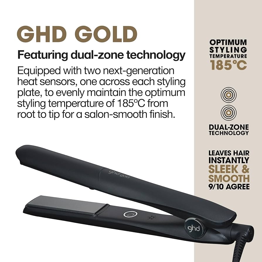 Dual-zone ceramic hair straightener for premium styling