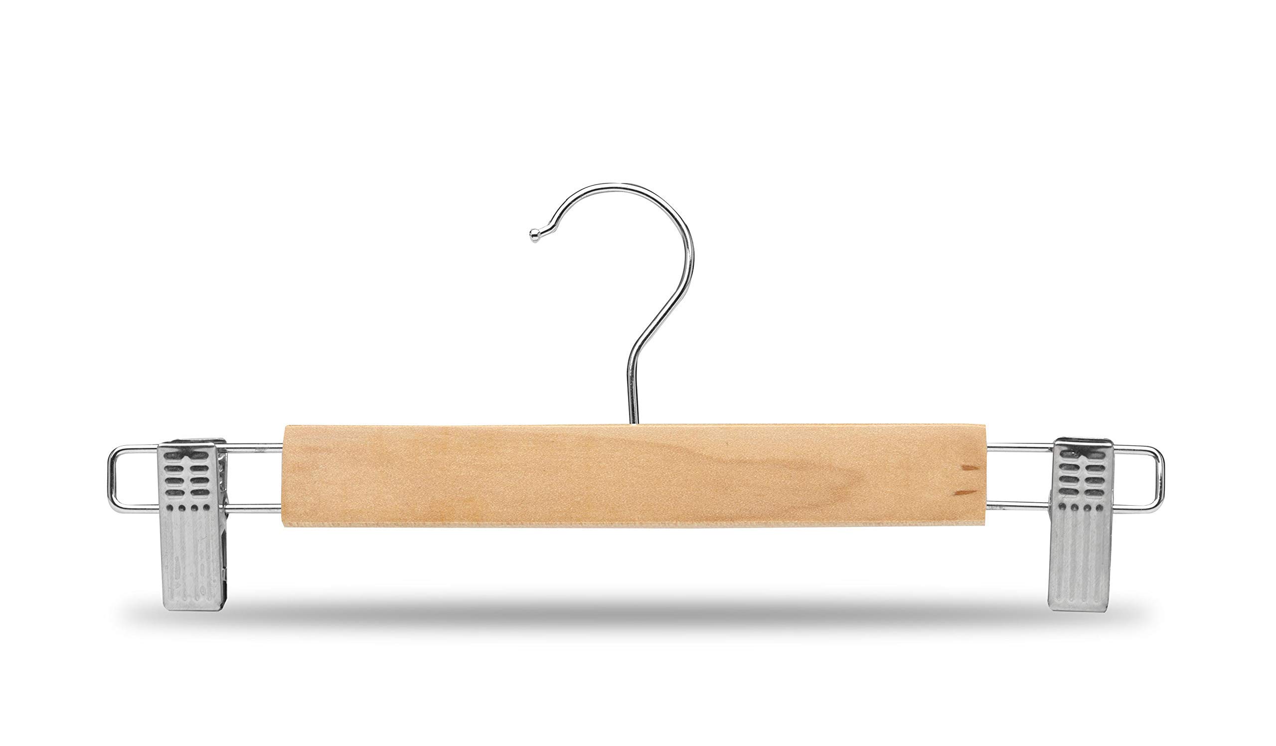 Grucce in legno con mollette naturali, confezione da 24 COM-FORT HOUSE | Mollette regolabili, gancio girevole a 360°, clip anticorrosione, legno massello
