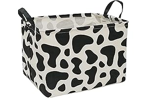 Rectangular Cow Print Storage Bin: Unleash the Bovine Charm in Your Home Organization