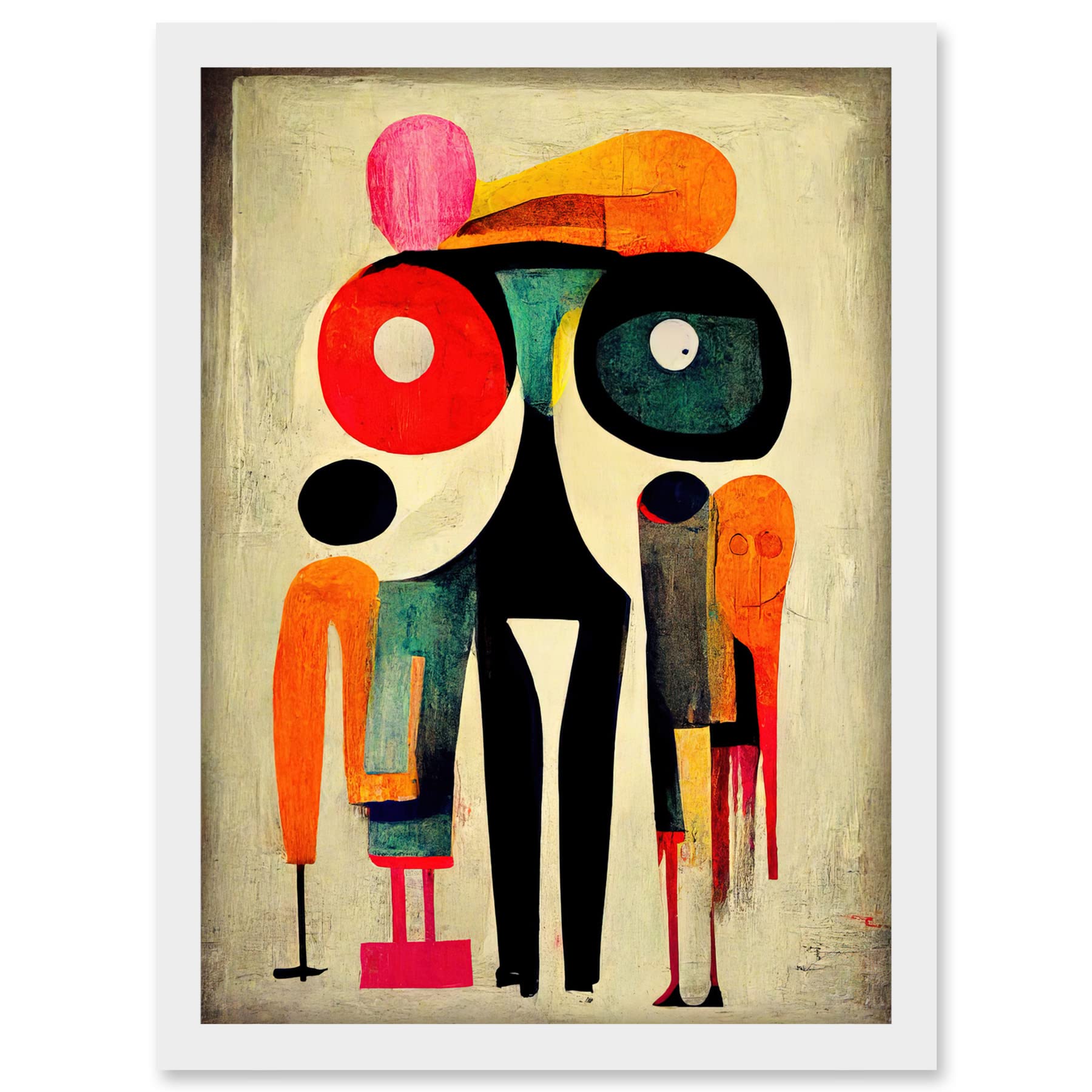 Doppelganger33 LTD Abstract Colourful Pop Art People Artwork Framed A3 Wall Art Print