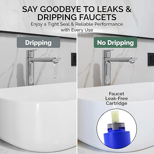 Miniatura 8 de Kerox K40B - Cartucho de grifo de 1.575 in, cartucho de mezcla de cerámica, grifos de fregadero de baño y piezas para reparación y mejora de