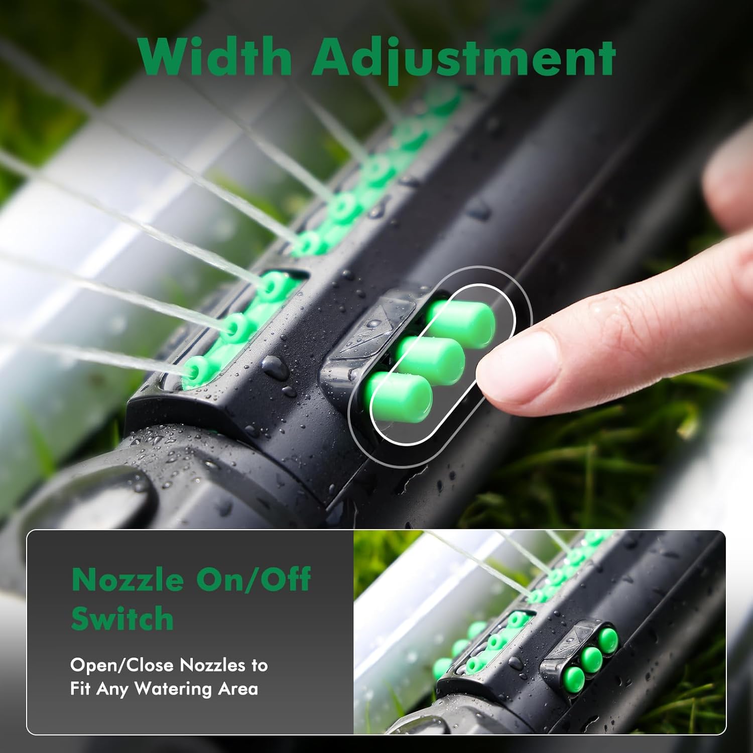 RESTMO Turbo Oscillating Sprinkler, Large Yard Irrigation Sprinkler with 21 Durable Nozzles, Weighted Base, Adjustable Spray Width & Coverage, Lawn Sprinkler & Garden Sprinkler for Yard