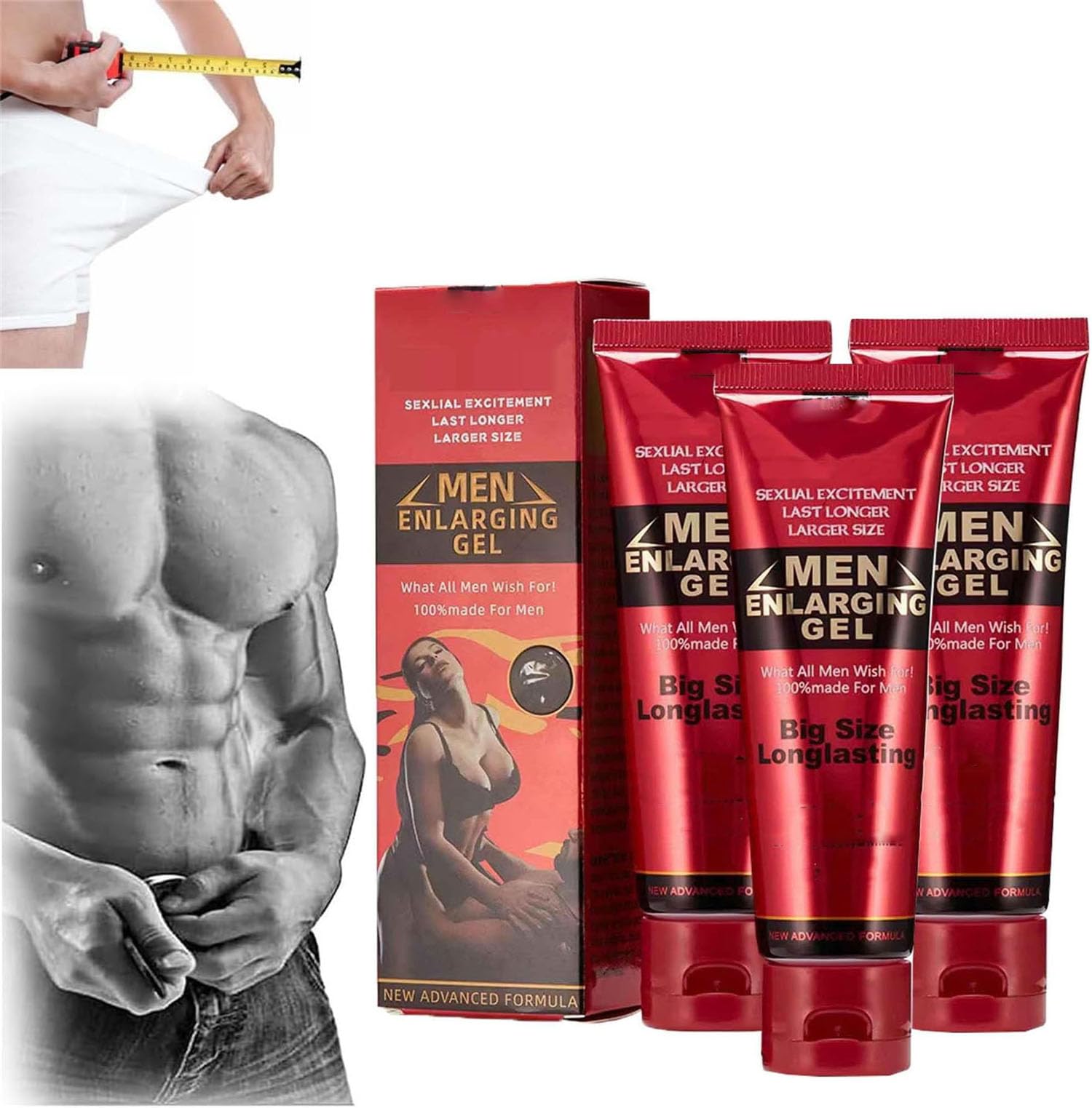 Maxelvus Enlargement Cream,Men's Enlarging Gel,Men Massage Cream for Enhanced Strength & Performance,Thickness (3)