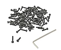 Vista 39 de iexcell Juego de 50 tornillos M4 x 20/25/30/35/40 de acero de aleación de grado 12.9, acabado de óxido negro