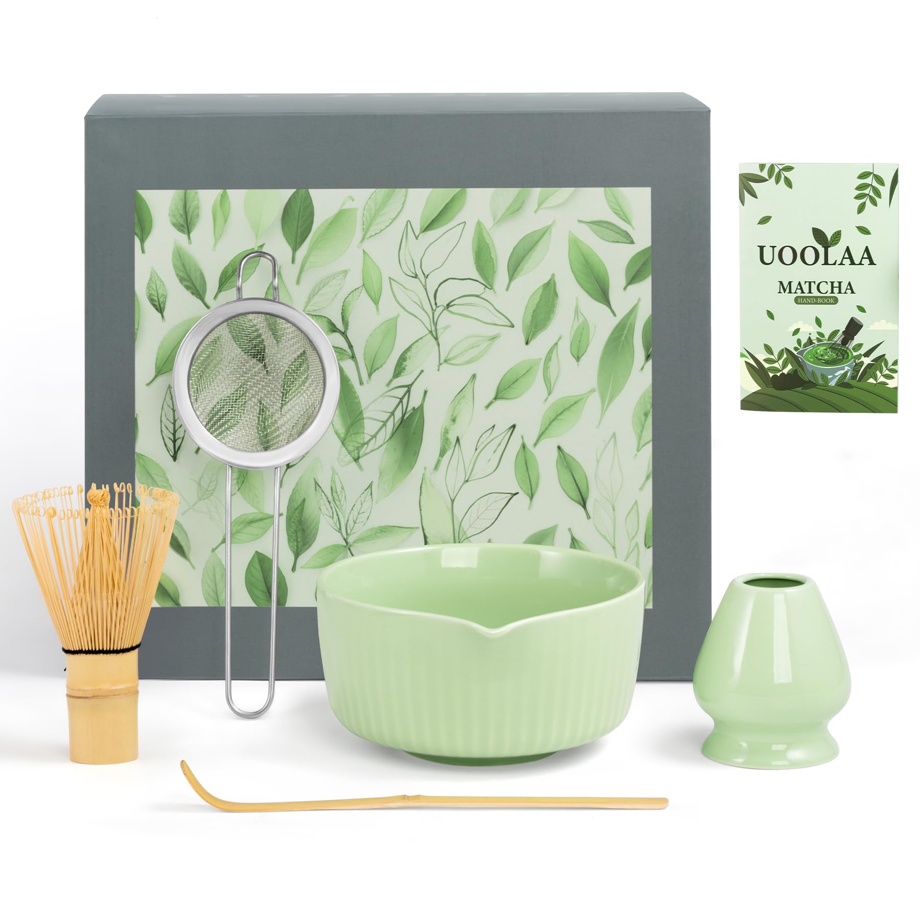 Amazon.com: Ceremony Matcha Kit with Bamboo Scoop, Whisk, Holder