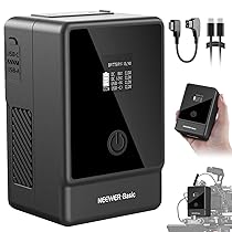 NEEWER BASICS Batteria V Mount PS099E, Mini V Lock 6800mAh, 99Wh con Display OLED, Cavo D Tap, Type C, Ricarica Rapida USB C PD65W,Uscite D Tap, BP, USB A, DC per Video Fotocamera Monitor Camcorder e Film