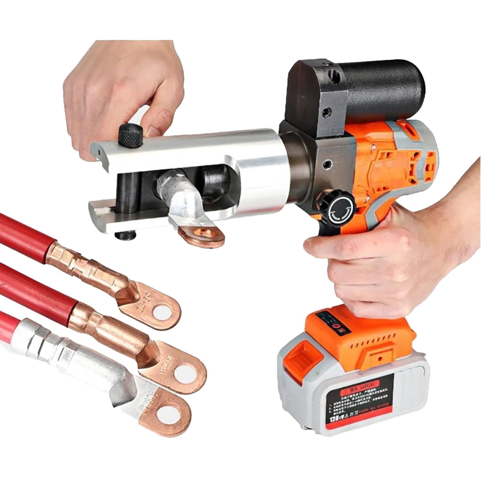 Utensili per crimpare Tubi Idraulici Pinza Meccanica Pinza per Fascette per Tubi in plastica di Alluminio Pinza a pressare con Manico e Testa a Pinza Girevole a 360 ° per Tubi in plastica