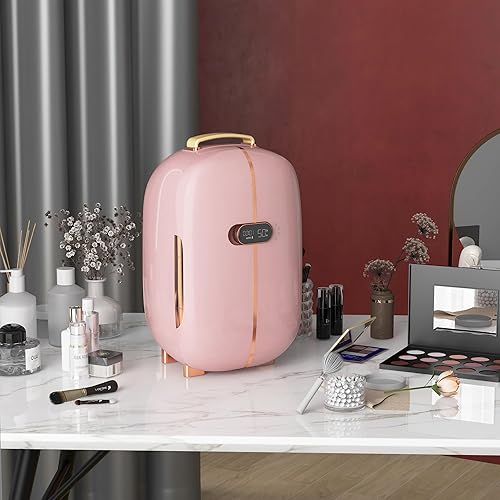 Miniatura 2 de HOMCOM Refrigerador portátil para el cuidado de la piel con pantalla LED, mini refrigerador de 12L para belleza, maquillaje y cosméticos,