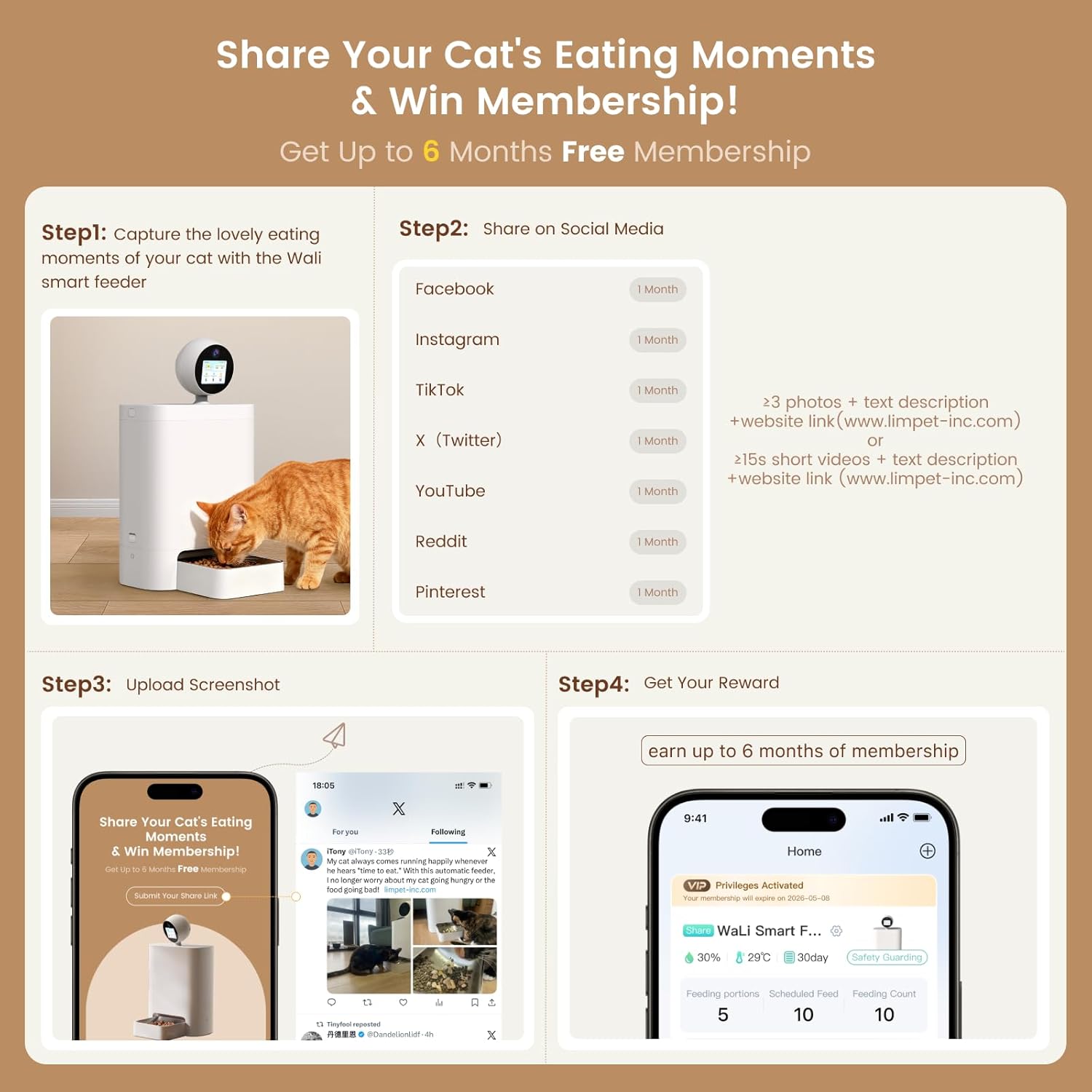 Automatic Cat Feeder with Camera 360°, 2K HD Pet Feeder with Night Vision & 2-Way Audio, Smart APP Control, AI Smart Cat Feeder, Up to 16 Meals/Day, 5.5L Timed Food Dispenser for Cats & Dogs