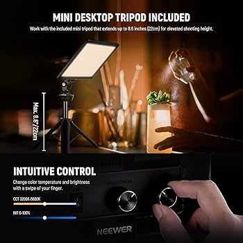 Amazon | NEEWER 9インチLEDビデオライト ミニ三脚スタンド付き カメラ Amazon | NEEWER 9インチLEDビデオライト ミニ三脚スタンド付き カメラ