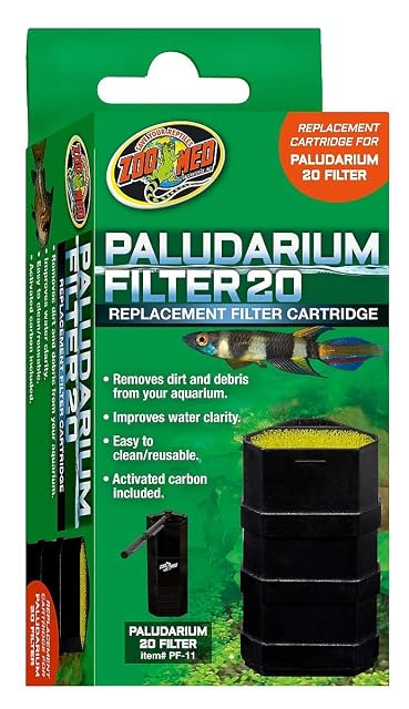 Zoo Med Cartucho de filtro de repuesto Paludarium, 20 galones (690733)