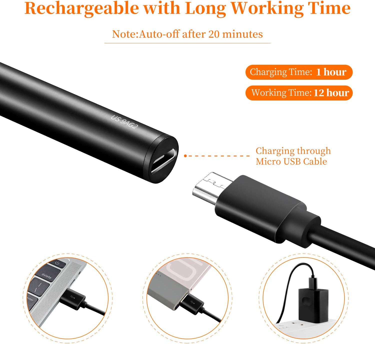 Tор Brаndѕ E EGOWAY Stylus Pen Compatible with Pad Pro 2018 11, 12.9 inch, Pad Air Mini 2019 and Other Pads Releases in 2018 and Later (Black)