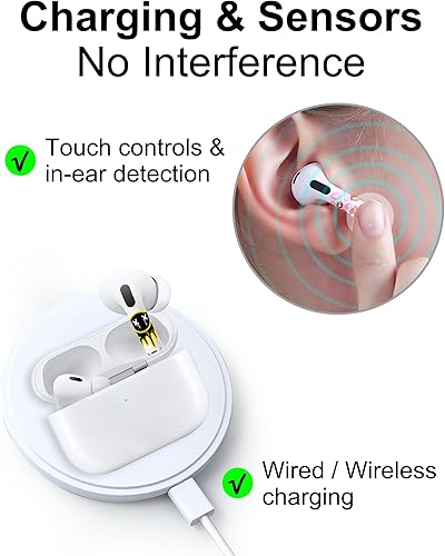 Miniatura 6 de RockMax for AirPods Pro 3 Skin, Glow-in-The-Dark Death Smile Sticker for AirPods 4th Gen, Works with AirPod Case, Easy to Identify, Fits AirPods