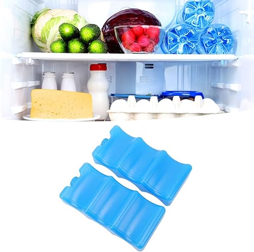 Miniatura 5 de Bolsas de hielo para lonchera, 2 piezas reutilizables con forma contorneada para mamá trabajadora de leche materna, paquetes fríos delgados de larga