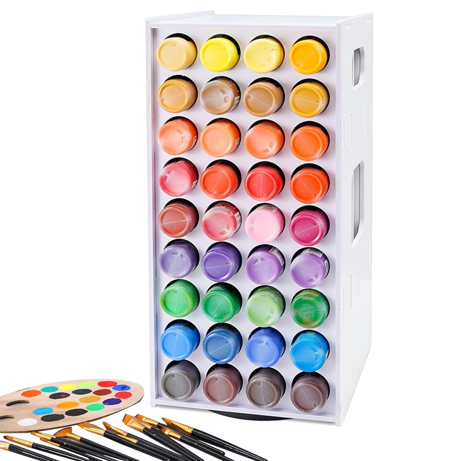 Étagère de rangement de peinture à 72 trous rotative pour flacons de 56,7 g