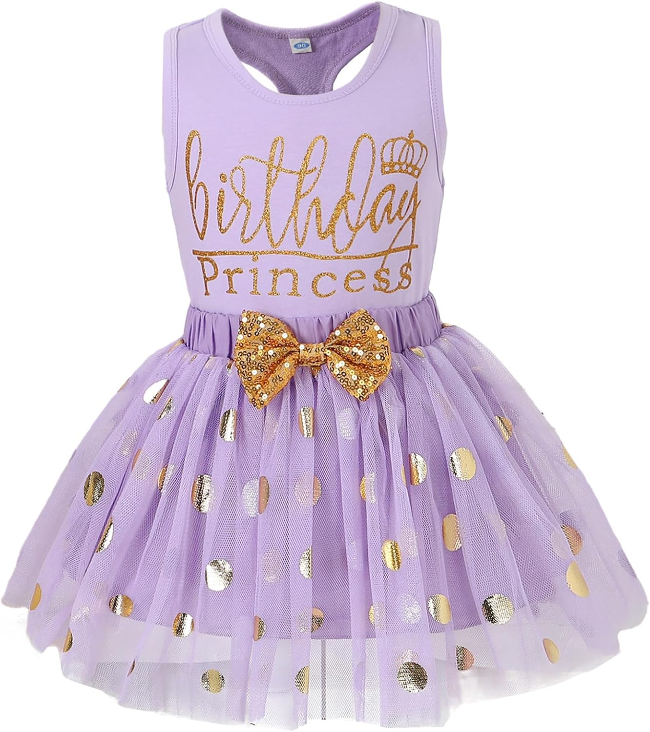 LYSMuch Toddler Kids Baby Girl's Birthday Outfits Princess Vest short Sleeveless Shirt Mesh Tutu Skirt Set