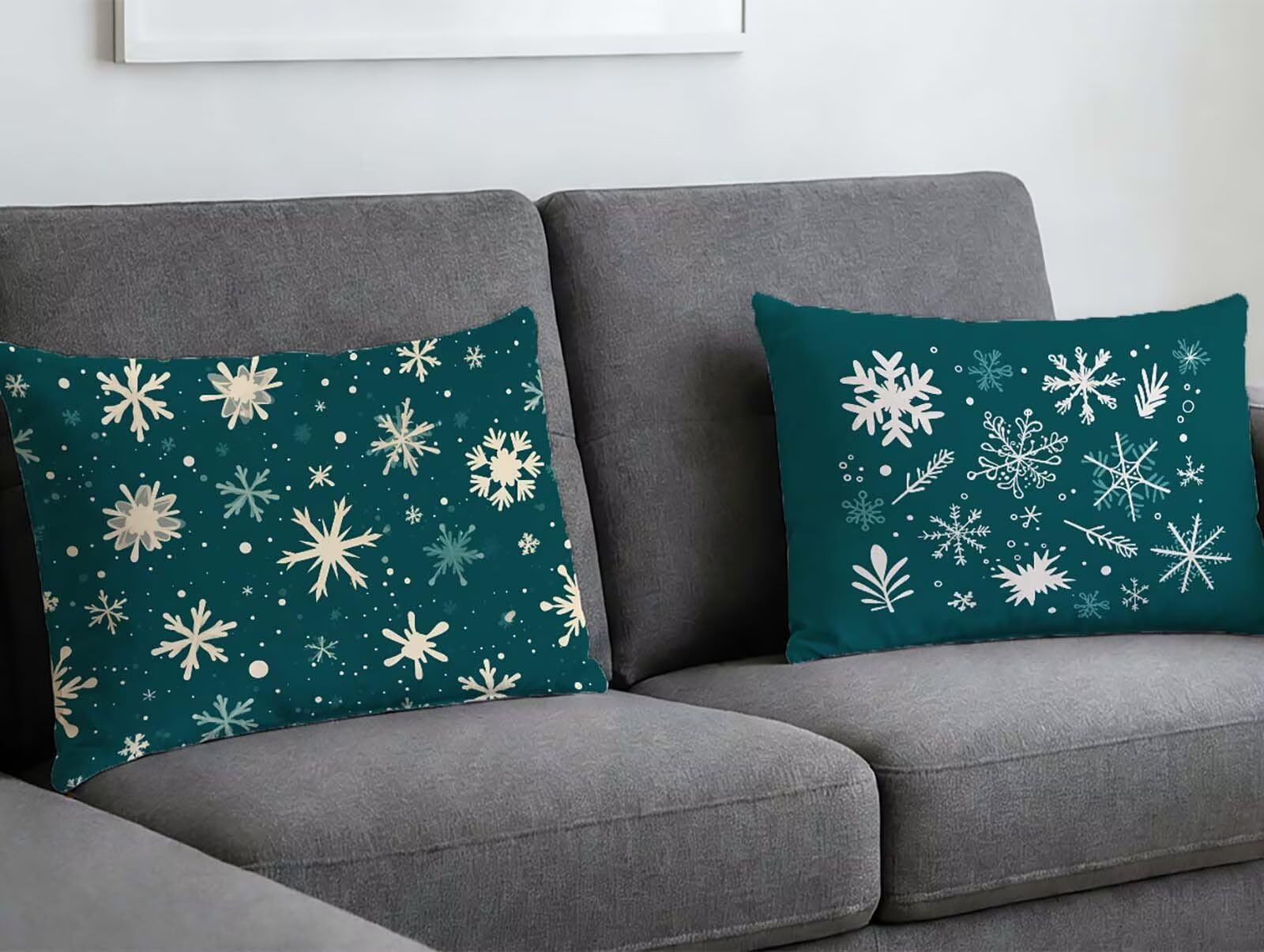 Housse de coussin vert 40x70 lot de 2 velours pour decoration maison intérieur