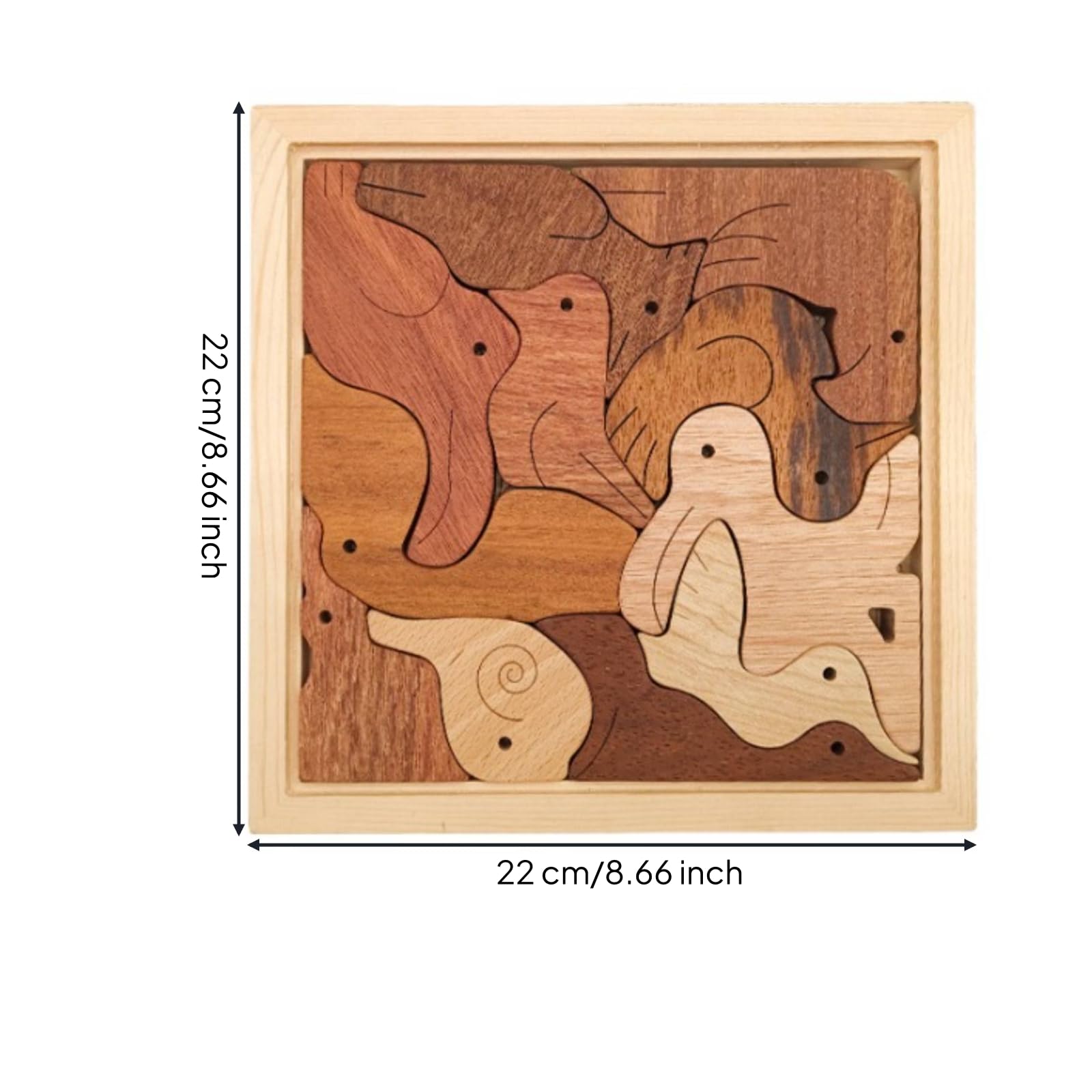 Puzzle Incastro in Legno Educativo Puzzle Tridimensionale in Legno senza senza Sbavature per Bambini, Puzzle 3D In Legno Con Uccelli