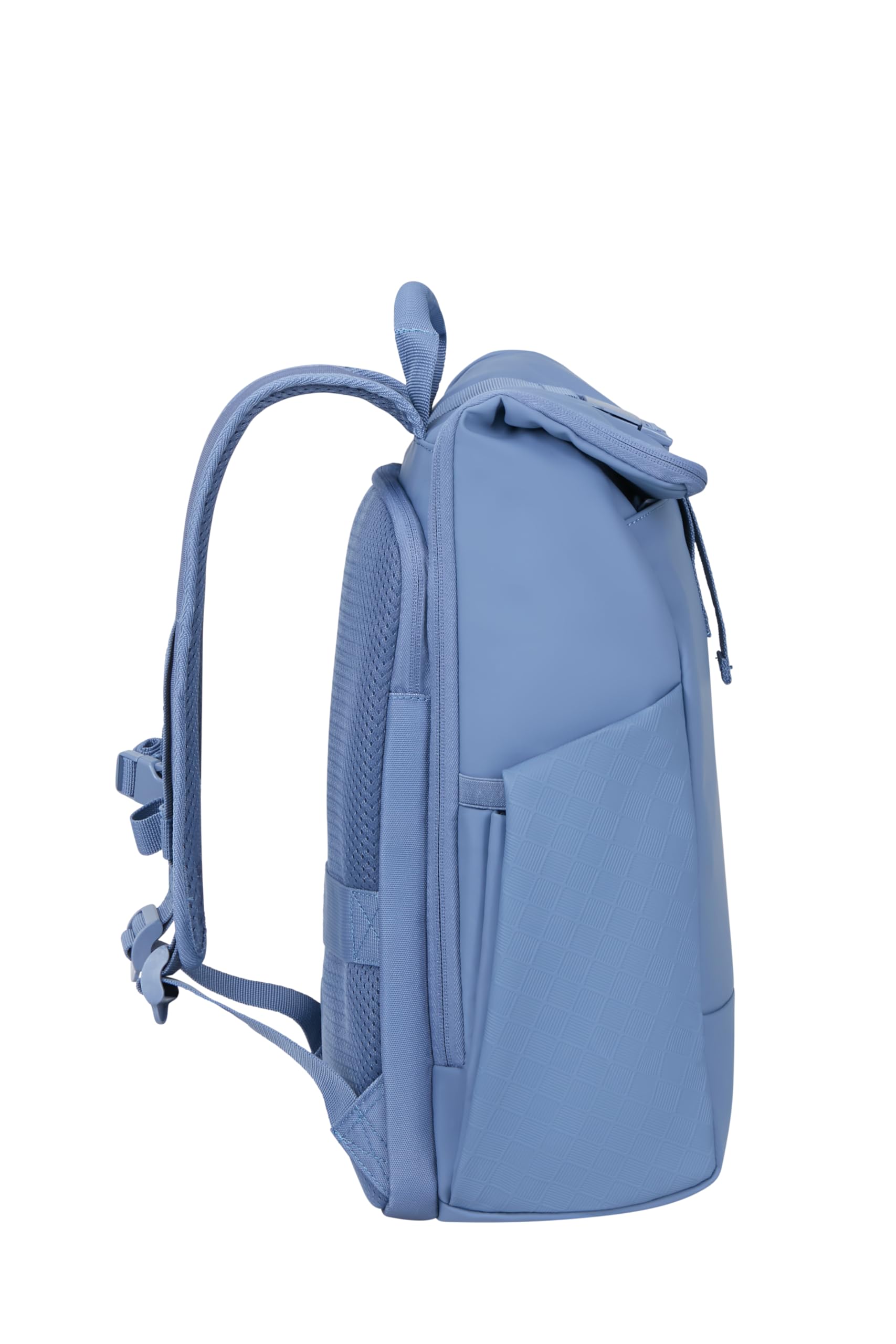 American Tourister Urban Tide - Mochila PC Rolltop 14", Mochila Business & Viaje Repelente al Agua, para Oficina, Escuela, Universidad & Viajes - Azul (Storm Blue)