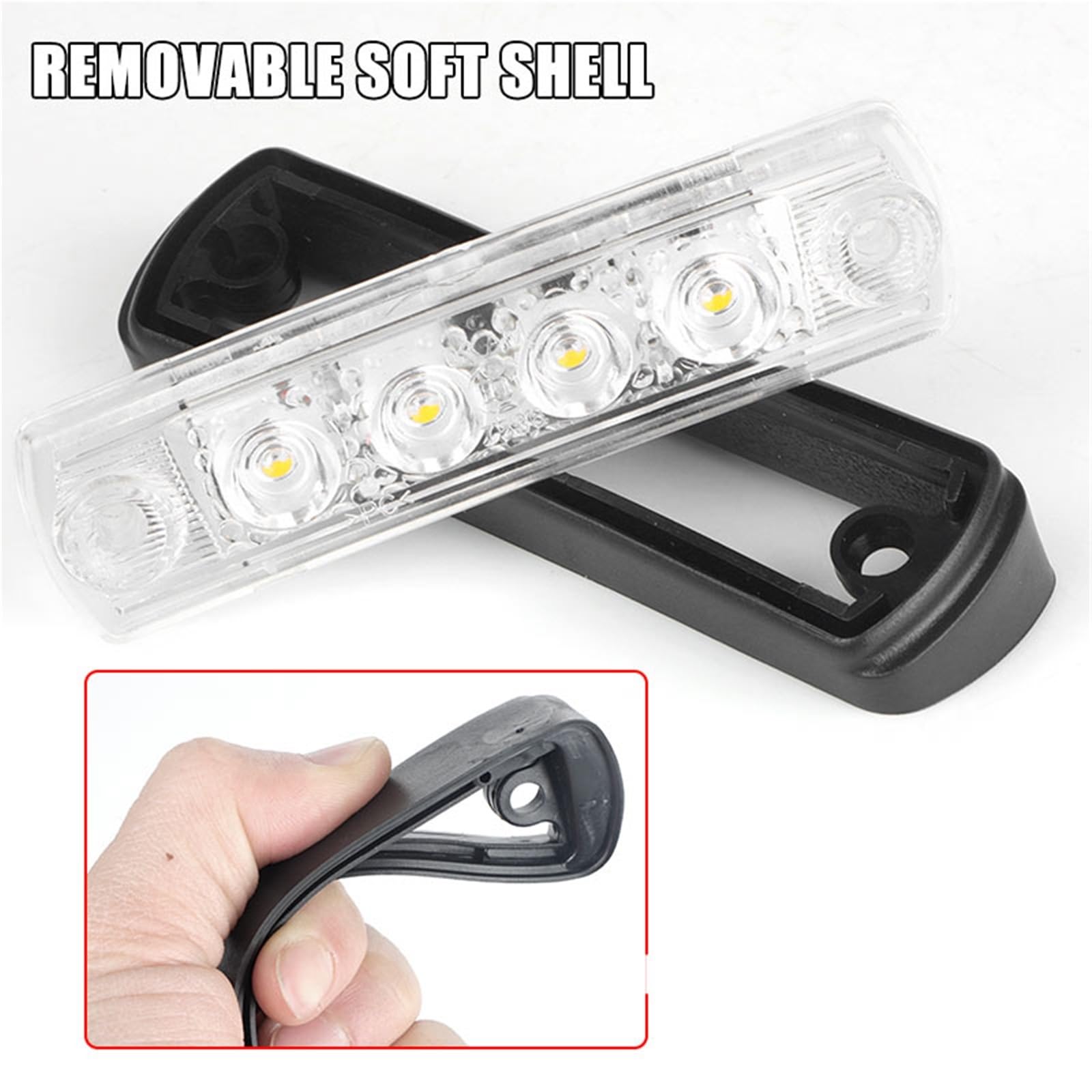 Luci Di Posizione Sul Tetto 2 Luci Parasole Da 24 V Uso Adatto Per MAN TGA TGL TGM TGS TGX, Luci Di Segnalazione For Tetto Cabina Camion, Lampade Parasole 81252606121 81.25260.6121(2pcs White)