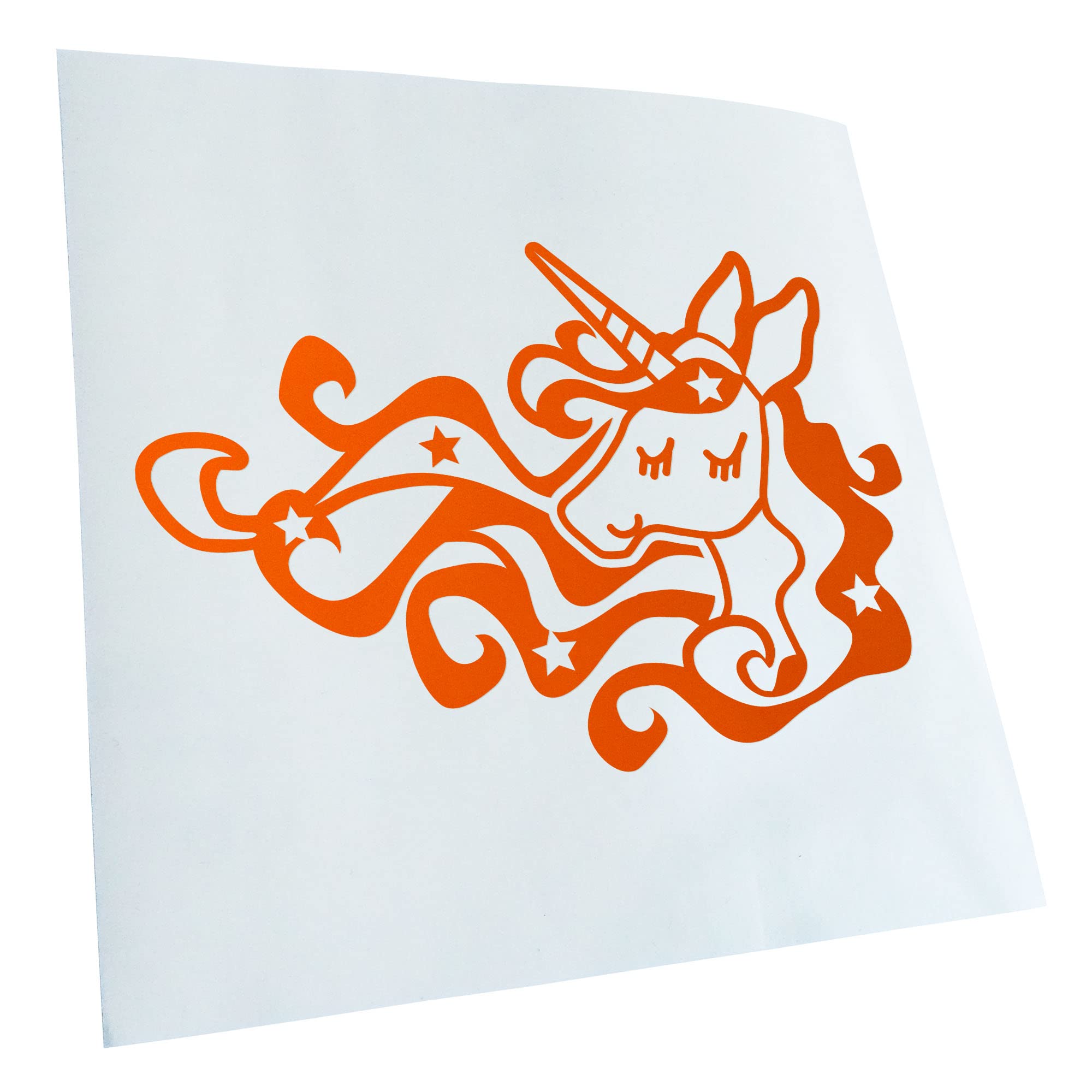 Kiwistar - Car Sticker - Unicorn Rainbow - Orange - 50 x 33 cm - Rear Window Car Sticker Weatherproof for Car Truck Moped Truck - Sticker Exterior Self-Adhesive Tuning Accessories for Windows