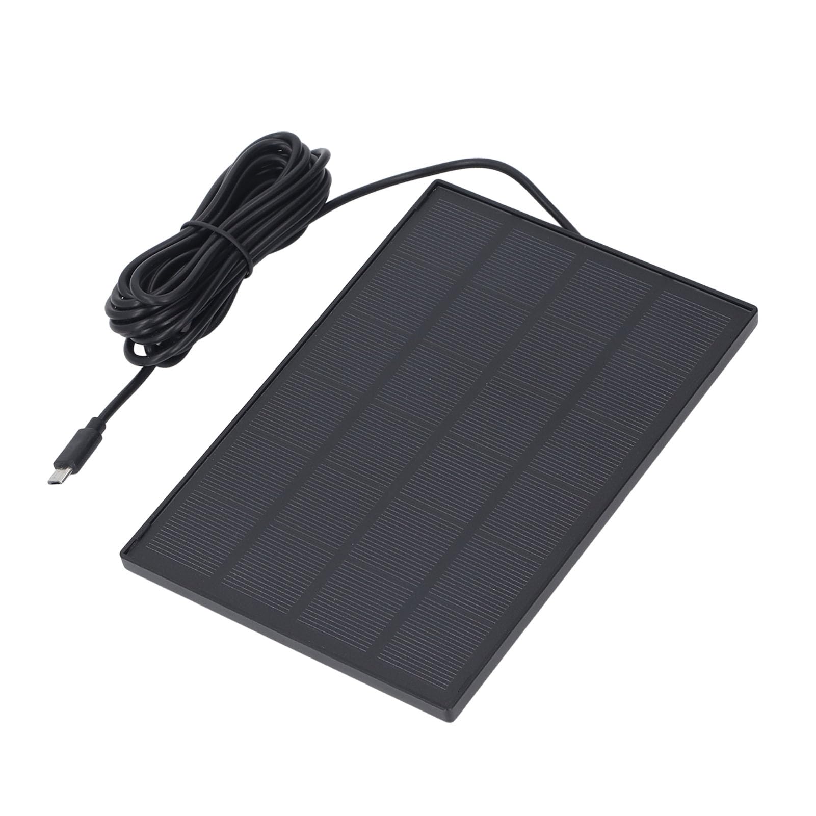 Pannello solare 5W 5V per telecamera di sicurezza IP66 Caricabatterie wireless esterno impermeabile con staffa regolabile Interfaccia USB tipo C Cavo da 3 metri