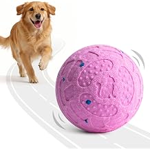Roinoim Automatic Interactive Dog Ball Toy, Motion Activated Durable Rope Dog Chew Toy, USB Rechargeable Pet Exercise Ball for High Energy Dogs, Indoor Outdoor Playing, Blue