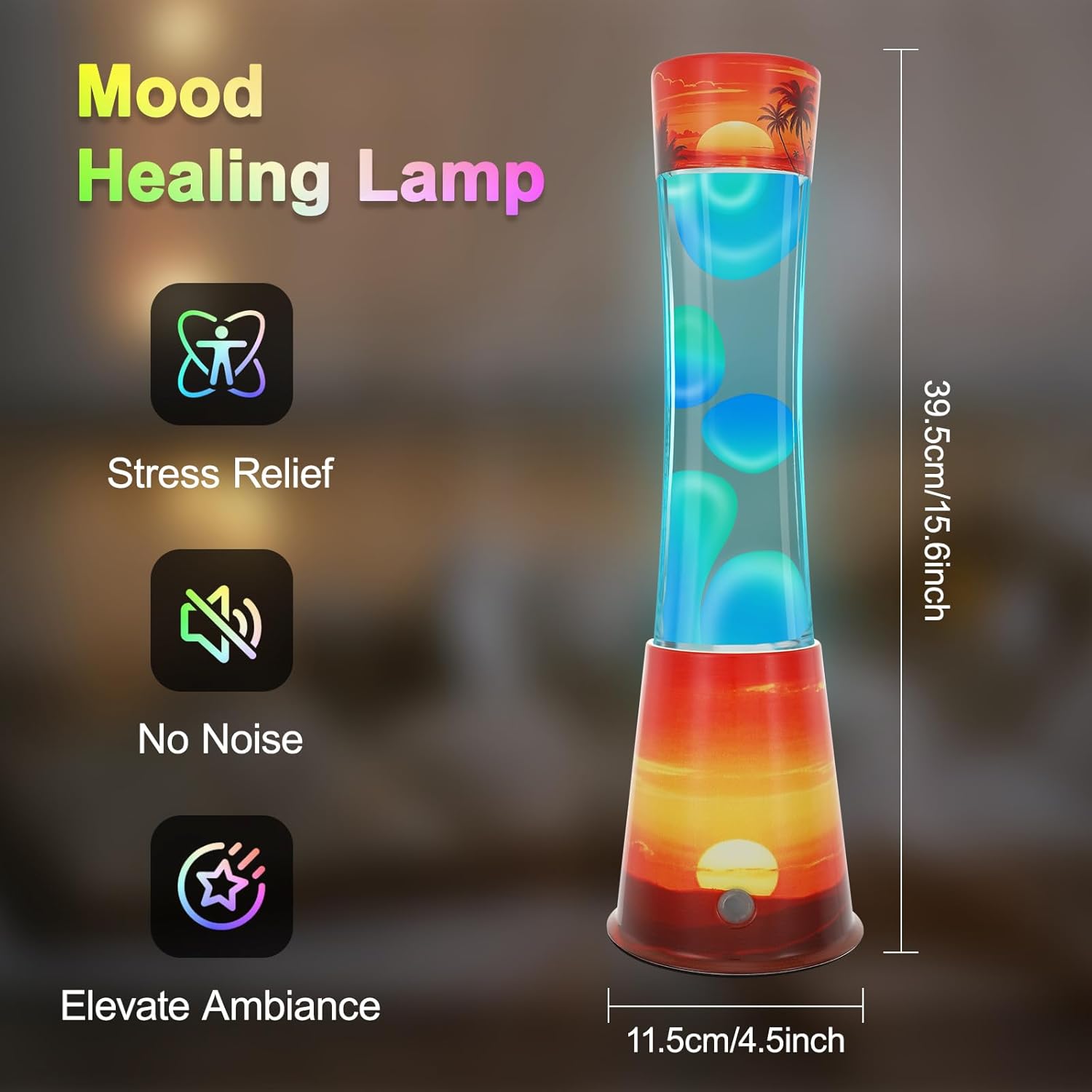 Liquid Motion Lamp with Remote Control, 17 Color Changing LED Night Light, Original Lamp Liquid Light for Kids & Adults, Bedroom Home Decor