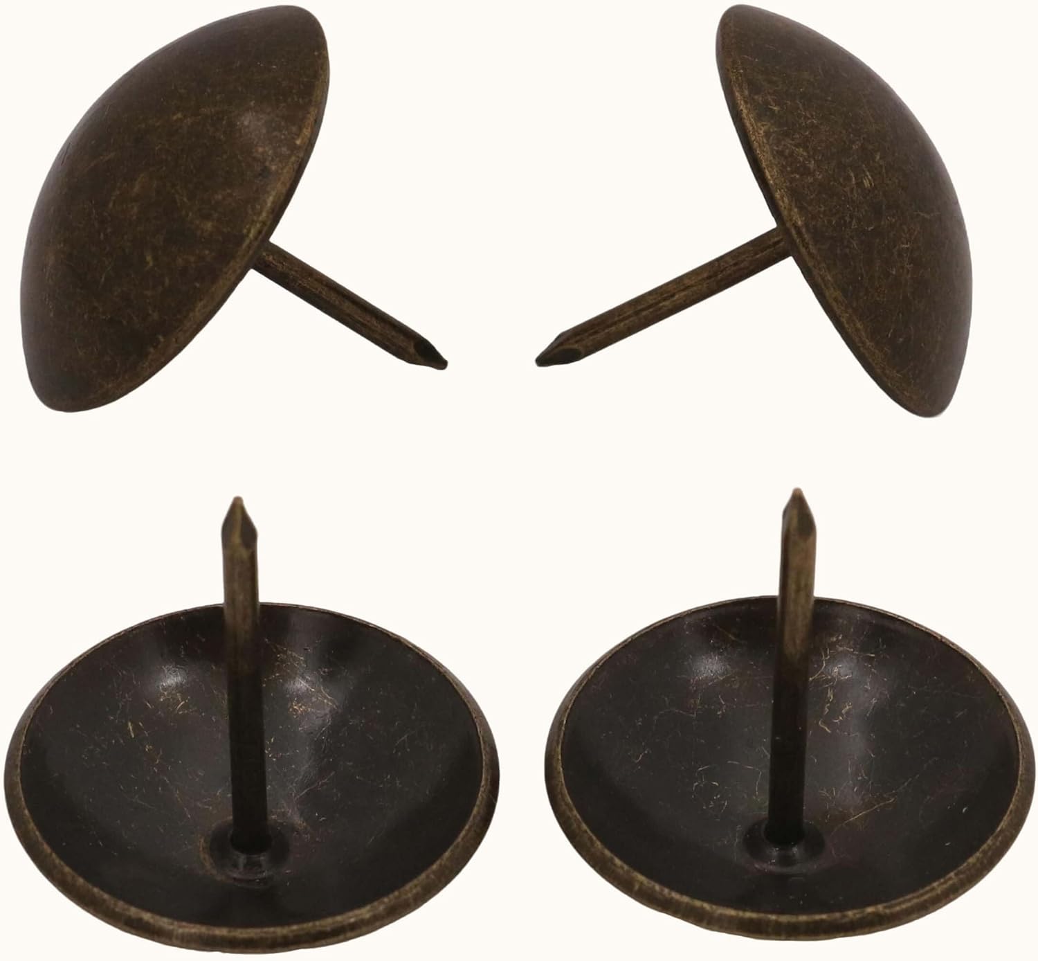 Metal 1” Diameter Antique Brass Hardware Upholstery Clavos Decorative Nails Tacks(Pack of 30)