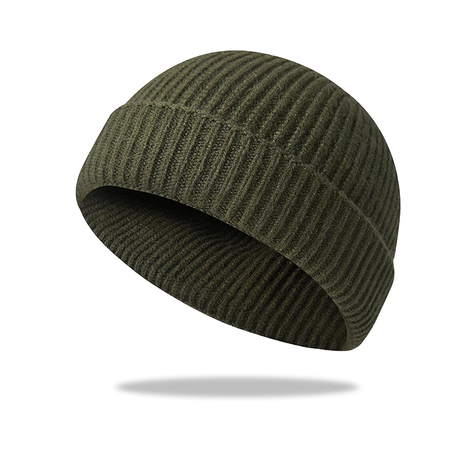 Trawler Beanie Hat - Short Fisherman Beanies in Cold Weather Stretch Skull Cap Retro and Hip-hop Style