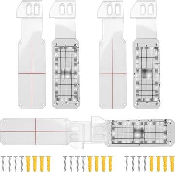 3 Pcs Crack Monitoring Record, Acrylic Crack Gauge Monitor, Tell-Tale Crack Monitoring Device, Standard Crack Measure and Record Instrument for Monitoring Wall Deformation and Crack