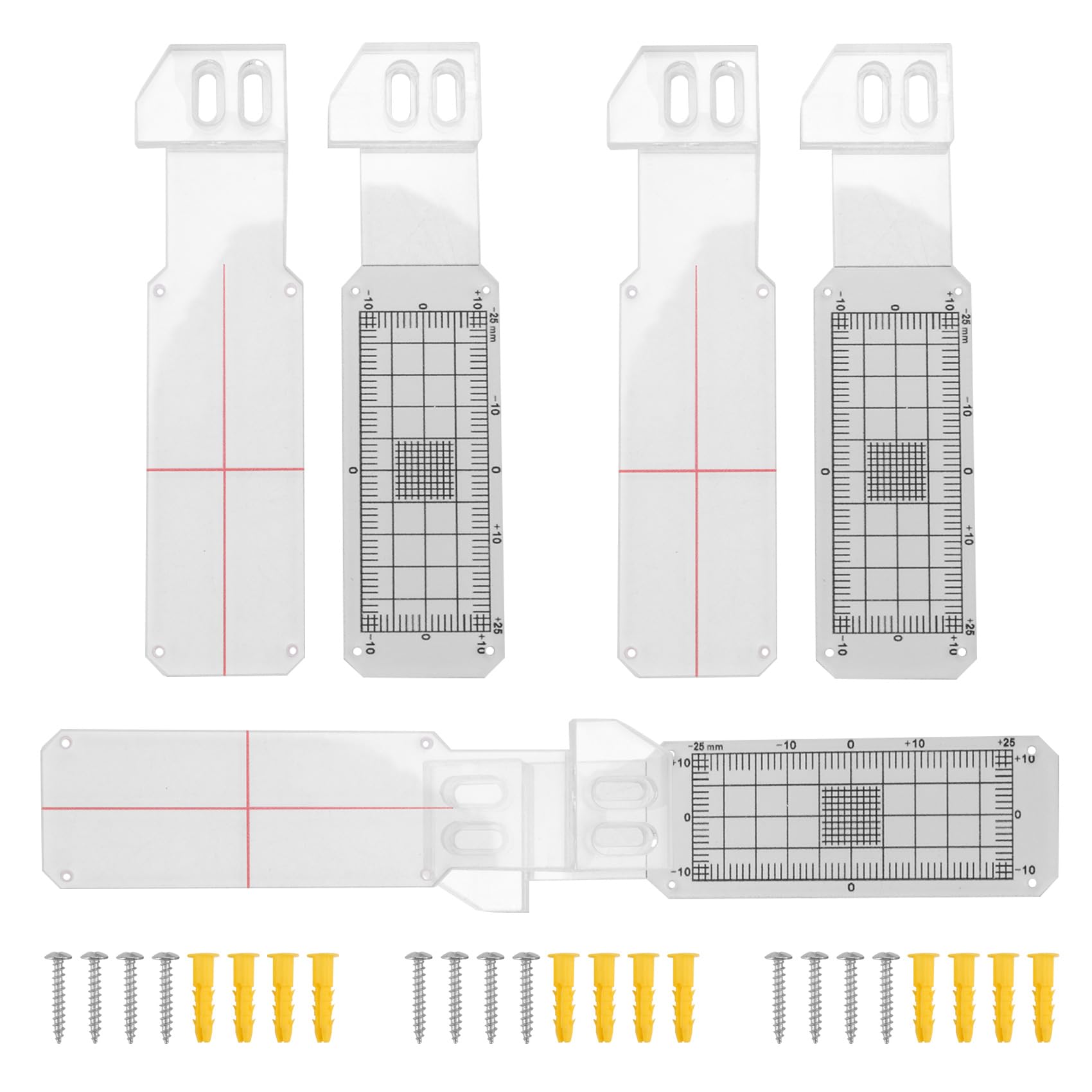 Tagtight 3 Pcs Crack Monitoring Record, Acrylic Crack Gauge Monitor, Tell-Tale Crack Monitoring Device, Standard Crack Measure And Record Instrument For Monitoring Wall Deformation And Crack