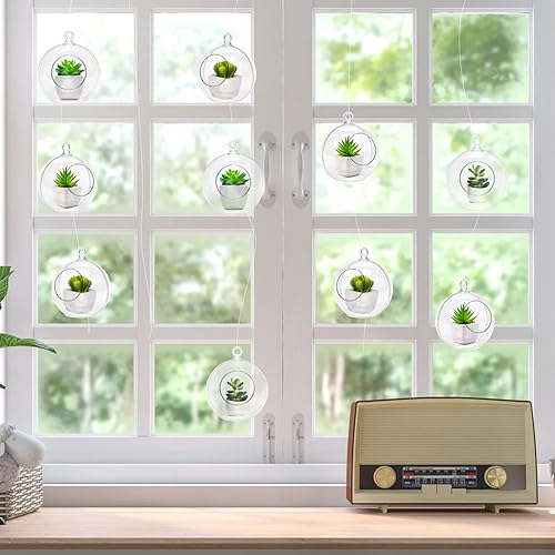 Miniatura 6 de Pomeat 30 portavelas colgantes de plástico transparente para terrario, luces de té, portavelas para plantas, bodas, fiestas de Navidad, decoración