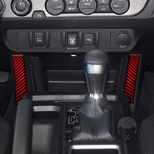 Miniatura 4 de NVCNX Real Premium - Caja de almacenamiento de fibra de carbono para el centro del automóvil, cubierta de tira lateral, cubierta interior compatible