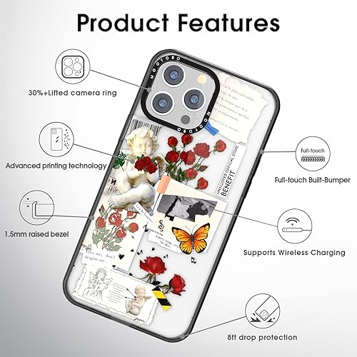 Miniatura 10 de Mootobo Funda 4 en 1 para iPhone 13 Pro Max con protector de pantalla  protector de lente TPU transparente borde de parachoques delgado a la moda a