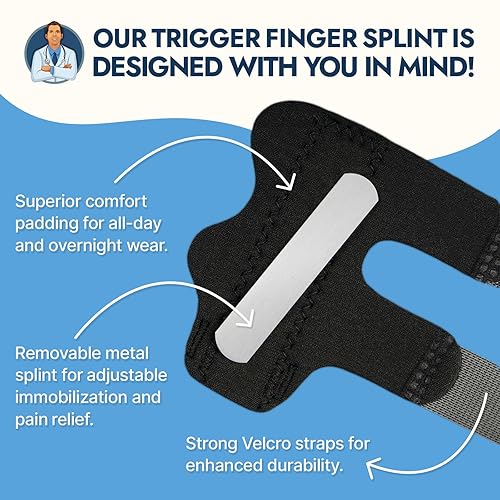 Miniatura 3 de Dr. Frederick's Original Férula de dedo de gatillo pequeña, 2 unidades, soporte para dedos para artritis, lesiones, esguinces, alivia el dolor de