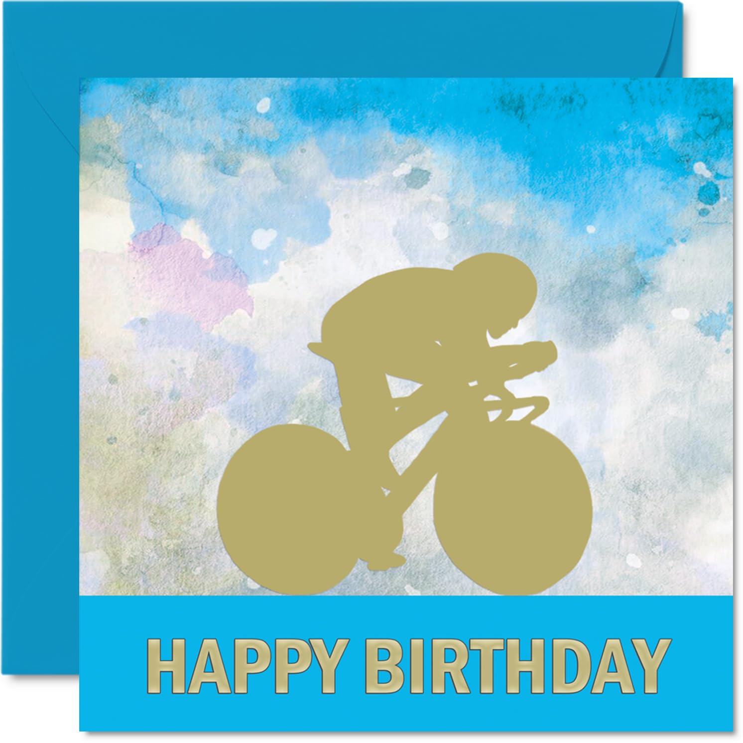Cycling Sport Birthday Cards - Boys in Sports - Happy Birthday Card for Boy Son Brother Grandson Nephew Uncle Cousin, 145mm Bday Greeting Cards