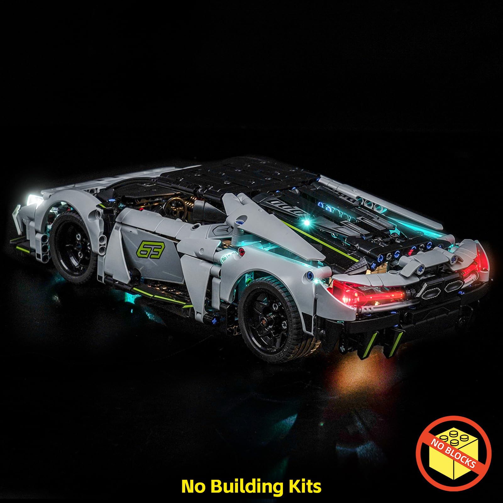 Light Kit Compatible with Lego L'amborghini Revuelto Super Sports Car 42214 (No Model) - Image 2