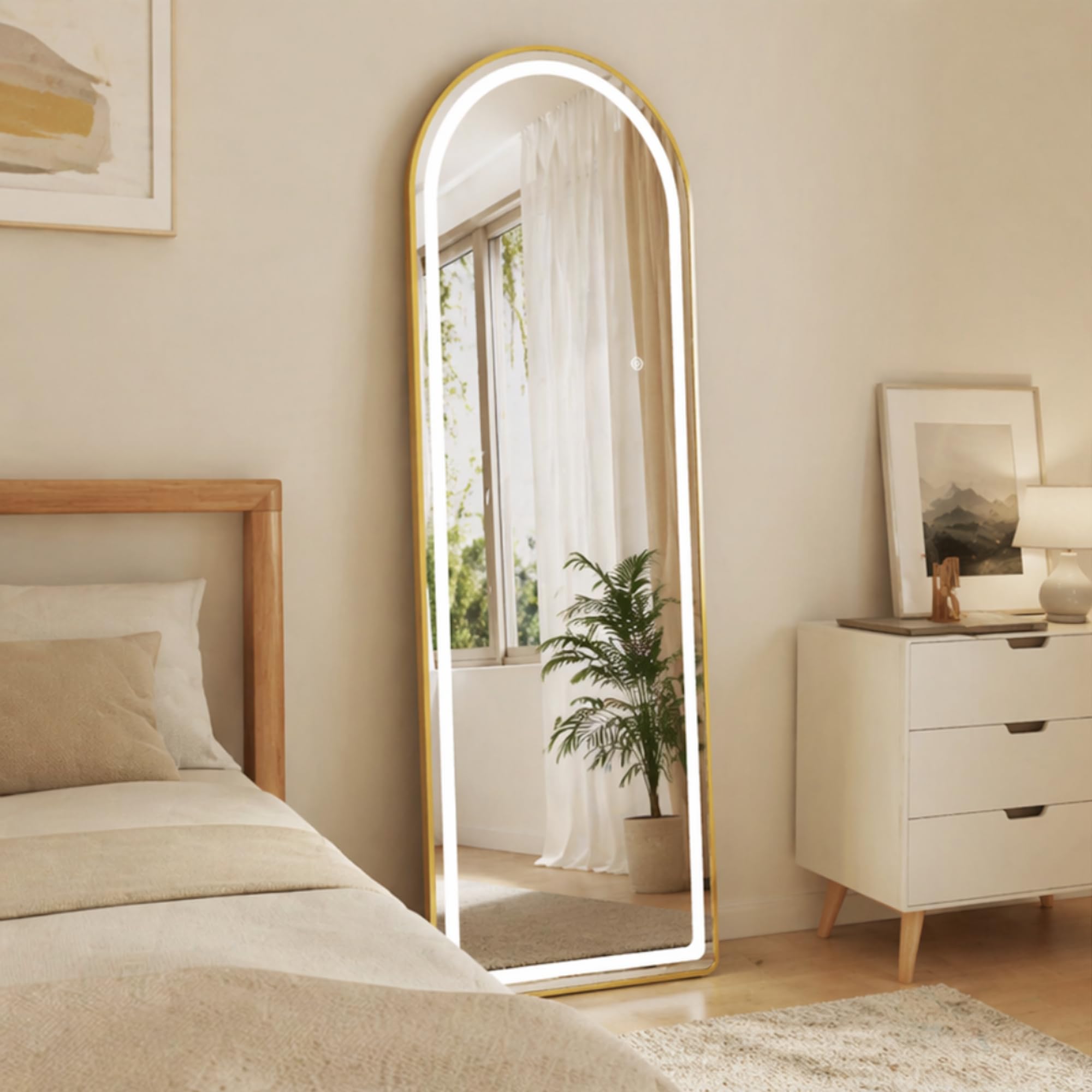 The Artment Gold Halo Arch LED Mirror 160x50cm - Image 1