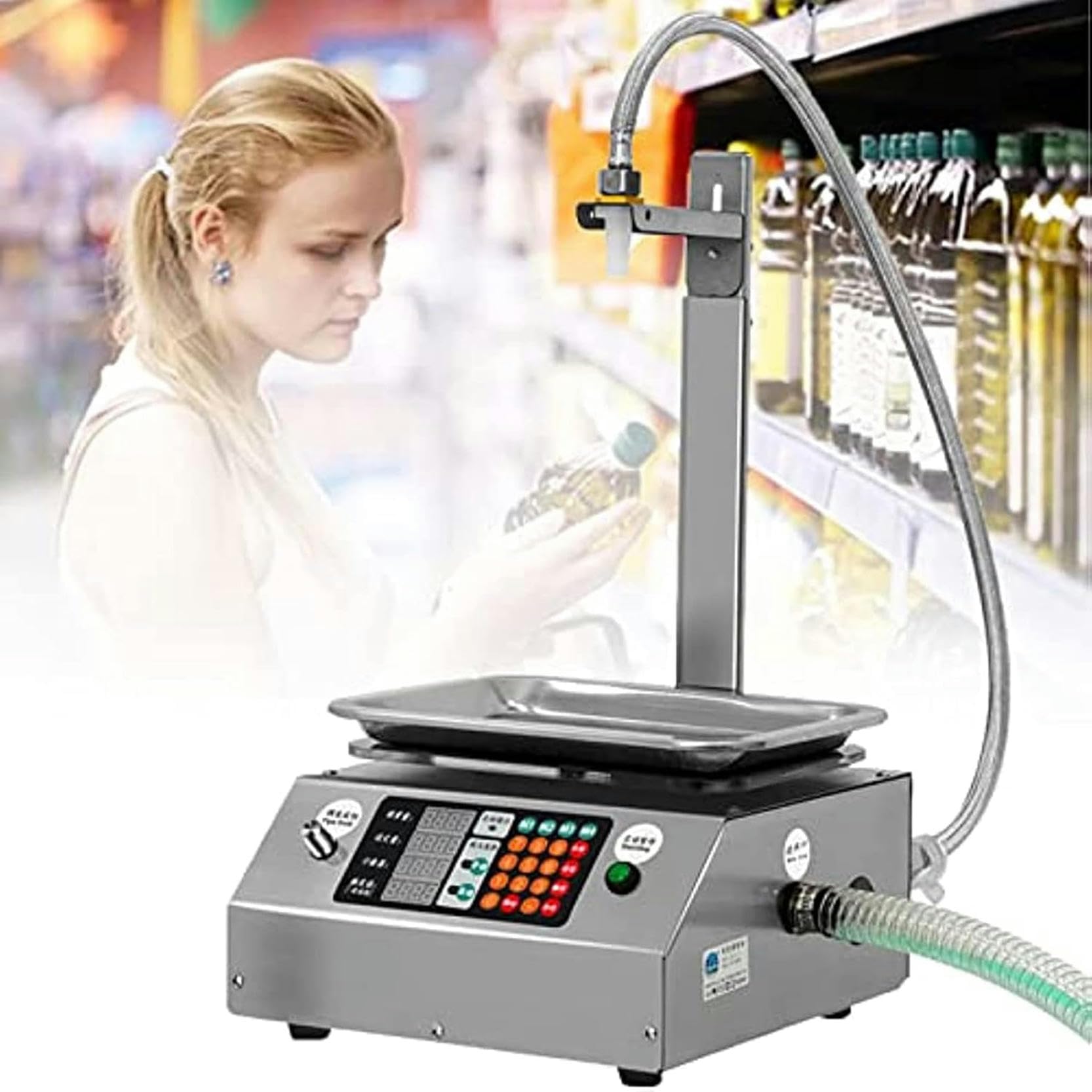 Automatyczna maszyna do napełniania płynów z cyfrowym sterowaniem i ekranem LCD do butelek żywności i zastosowań w przemyśle chemicznym