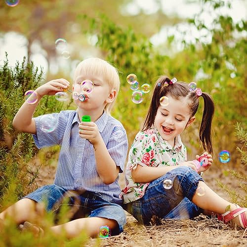 Miniatura 5 de ArtCreativity Mini botellas de burbujas de neón  Paquete de 24  0.6 onzas  Varios recuerdos de fiesta de verano de colores neón  Premios perfectos