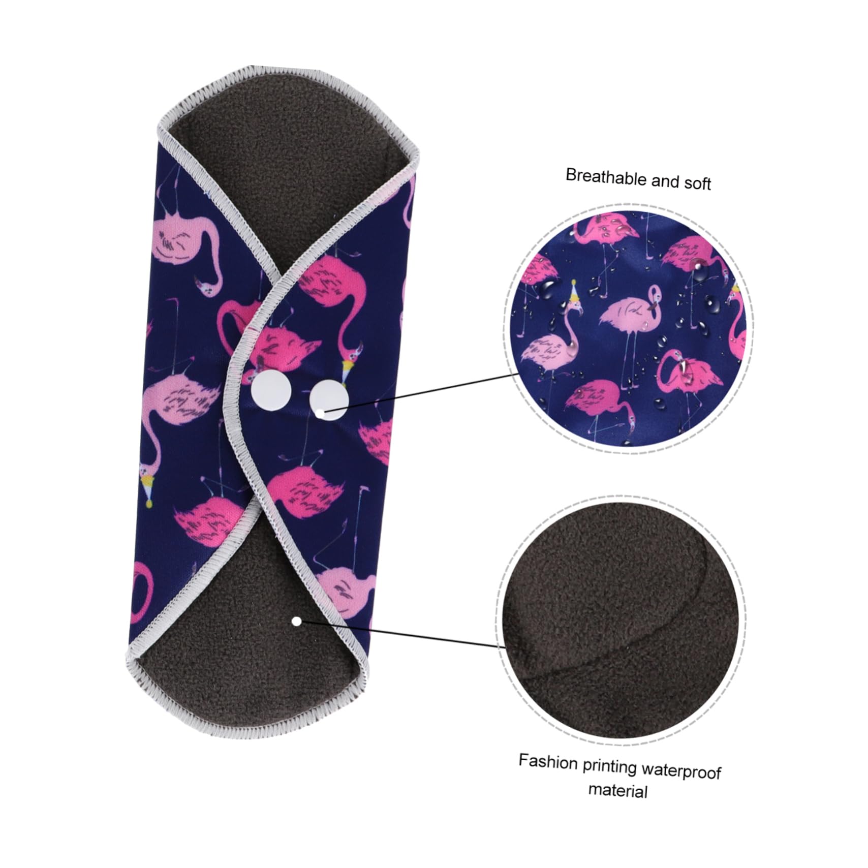 FOMIYES 3 Set Di Assorbenti Mestruali Lavabili Al Carbone Con Grazioso Beauty Case Da Viaggio