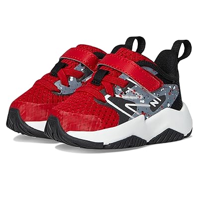 New Balance Kids Rave Run v2 Bungee Lace with Top Strap (Infant/Toddler) Kids Shoes Team Red/Black/Black Cement