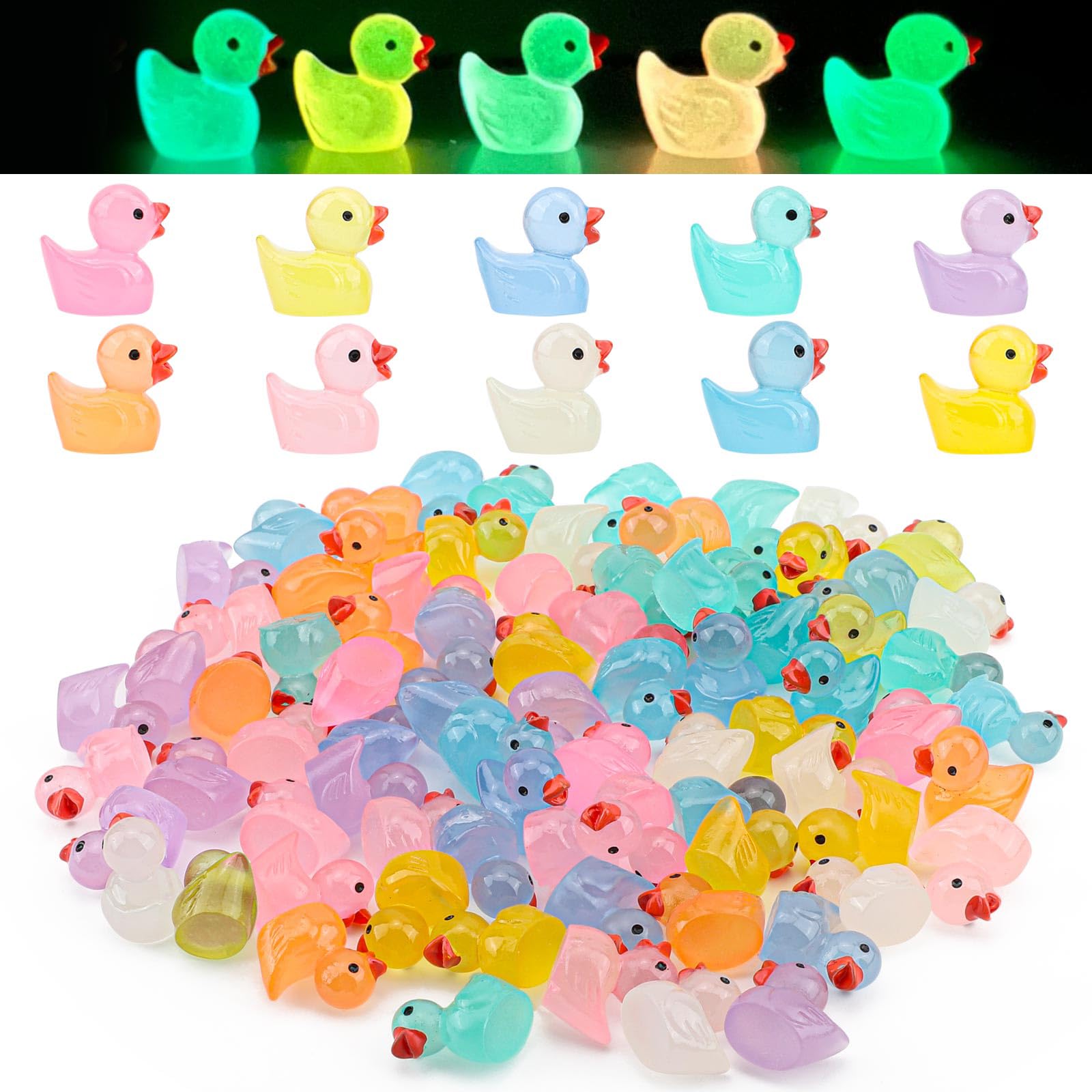 Lot De 100 Mini Lutins Phosphorescents – Résine, Effet Lumineux Nuit – Décoration Jardin Féérique, Extérieur - 9
