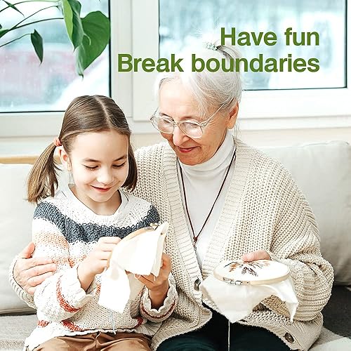 Miniatura 5 de Caydo Juego de 6 aros de bordado de bambú para punto de cruz, de 4 a 10 pulgadas, para bordado y punto de cruz