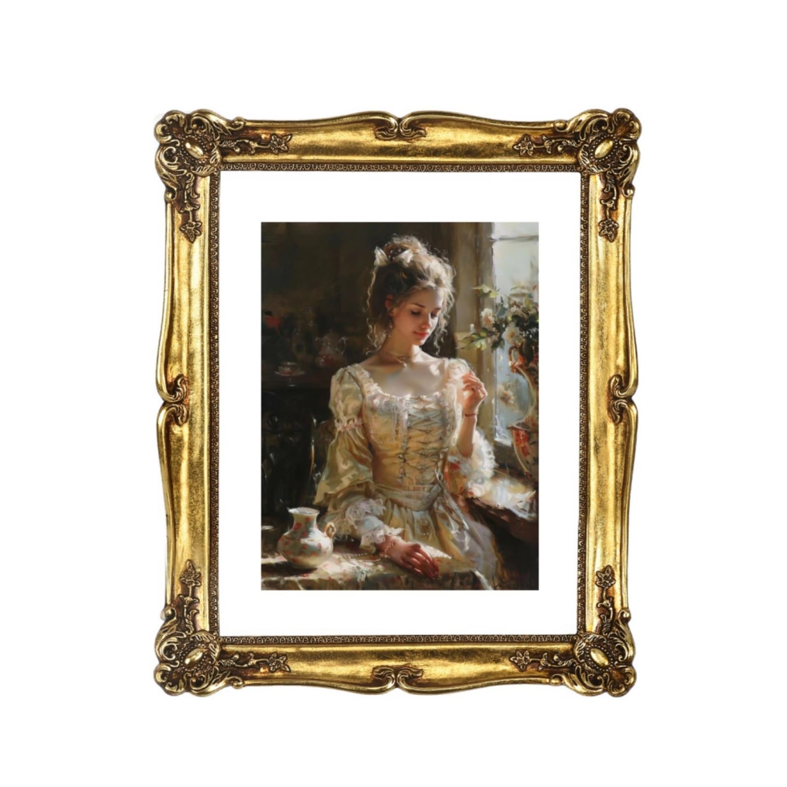 YUXINFRAME Vintage Picture Frame 8x10 gold Antique Photo frame